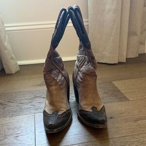 Lucchese Brown Leather Western Boots